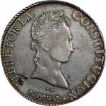 1842-PTS LR年玻利维亚壹圆银币。波托西铸币厂。BOLIVIA. 8 Soles, 1842-PTS LR. Potosi Mint. PCGS Genuine--Chop Mark, EF 