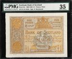 SCOTLAND. Lot of (3). Mixed Banks. 1 & 5 Pounds, 1919-64. P-81c, 167b & 272a. PMG Choice Very Fine 3