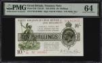 1919年英国财政部10先令。GREAT BRITAIN. Lords Commissioners of His Majestys Treasury. 10 Shillings, ND (1919).