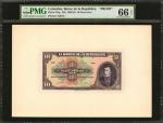 COLOMBIA. Banco de la Republica. 10 Pesos Oro, January 1, 1926. P-374p. Face & Back Proofs. PMG Gem 