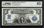 Fr. 250. 1899 $2  Silver Certificate. PMG Choice Uncirculated 63 EPQ.