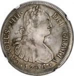 BOLIVIA. 8 Reales, 1795-PTS PP. Potosi Mint. Charles IV. NGC VF-20.