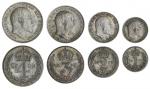 Edward VII (1901-1910), Maundy Set, 1909, bare head right, rev. crowned mark of value, edges plain (