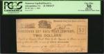 Alexandria, Virginia. Manassas Gap Rail Road Company. July 1, 1861. $2. PCGS Currency Very Fine 30 A