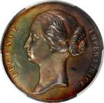 FRANCE. Eugenie/National Exhibition in Nantes Silver Award Medal, 1861. Paris Mint. PCGS SPECIMEN-63