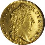 FRANCE. 1/2 Louis dOr, 1711-H. La Rochelle Mint. Louis XIV (1643-1715). NGC AU-58.