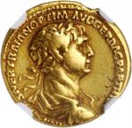 TRAJAN, A.D. 98-117. AV Aureus (6.27 gms), Rome Mint, A.D. 116. NGC VF, Strike: 3/5 Surface: 2/5. Ed