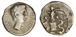 Roman Imperatorial. Octavian. AR Quinarius, 29-28 BC. Italian mint (Rome?). 1.76 gms. CAESAR IMP. VI