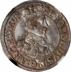 AUSTRIA. 3 Kreuzer, ND (1626-32). Hall Mint. Ferdinand II. NGC MS-64.
