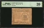 CC-1. Continental Currency. May 10, 1775. $1. PMG Very Fine 20.