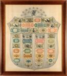 Fr. 1382. Fractional Currency Shield. Gray Background. Framed. Choice Very Fine.