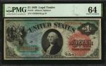 Fr. 18. 1869 $1 Legal Tender Note. PMG Choice Uncirculated 64.