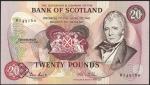 Bank of Scotland, £20 (4), 15 December 1987, serial number K 149152/153/154/155 and 160, purple, Sir