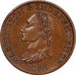 “1783” (Circa 1860) Washington Draped Bust Copper. Reissue by W.S. Taylor. No Button. Musante GW-107