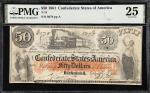 T-15. Confederate Currency. 1861 $50. PMG Very Fine 25.