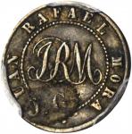 COSTA RICA. 1/2 Real Token, ND (1840). PCGS EF-45 Secure Holder.