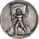 SWITZERLAND. Silver Plated Bronze Cantonal Shooting Festival Medal, 1950.