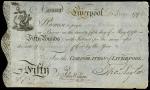 Corporation of Liverpool, ｣50 bill of exchange, 23 June 1795, serial number 0804, black and white, a