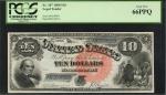 Fr. 107. 1880 $10 Legal Tender Note. PCGS Currency Gem New 66 PPQ.
