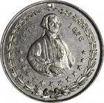 1876 Washington / Memorial Hall Medal. White Metal. 18 mm. Musante GW-937, Baker-429. MS-62 (PCGS).