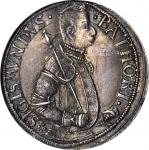TRANSYLVANIA. Taler, 1591. Sigismund Bathori (1581-1602). NGC MS-62.