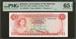 BAHAMAS. Lot of (3). The Bahamas Government. 3 Dollars, 1965. P-19a. Consecutive. PMG Gem Uncirculat