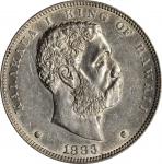 1883 Hawaii Dollar. Medcalf-Russell 2CS-5. AU Details--Scratch (PCGS).