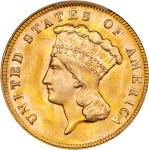1878 Three-Dollar Gold Piece. MS-66 (PCGS).