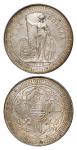 1908年（B）香港贸易银元“站人”壹圆银币/PCGSMS64