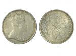 1904年英属海峡殖民地爱德华七世一圆银币，戳记币，极美品