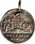 BOHEMIA. Joachimsthal. Crucifixion/Nehushtan Cast Silver Medal with Loop, ND (ca. 1545-75).  Grade: 
