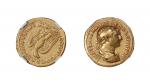 公元98-117年罗马帝国五贤帝图拉真奥雷金币（战役胜利纪念鹰版） NGC Ch F