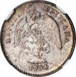 MEXICO. 5 Centavos, 1904-Mo M. Mexico City Mint. NGC MS-64.