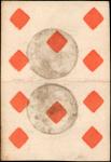 ITALY. 10 of Diamonds Playing Card with Coin Impression, 1770. Very Fine.
