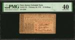 NJ-172. New Jersey. February 20, 1776. 15 Shillings. PMG Extremely Fine 40.