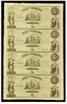 -19世纪外国四连体钞票