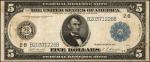 Fr. 850. 1914 $5  Federal Reserve Note. New York. Very Fine.