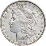 1901 Morgan Silver Dollar. AU Details--Cleaned (PCGS).