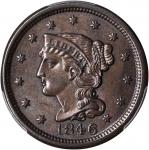 1846 Braided Hair Cent. N-18. Rarity-1. Small Date. MS-65 BN (PCGS). CAC.