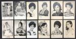 1950-1960年代香港女明星照片一组共12 件，都有印刷签名.
