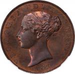 GREAT BRITAIN. 1/2 Penny, 1853. London Mint. NGC PROOF-66+ Red Brown.