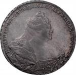 RUSSIA. Ruble, 1737. Kadashevsky (Moscow) Mint. Anna. PCGS EF-45.