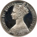 GREAT BRITAIN. "Gothic" Crown, 1847 Year UNDECIMO. PCGS PROOF-63 Cameo.