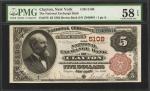 Fr. 476. Clayton, New York. 1882 $5 Brown Back. The National Exchange Bank of Clayton. Charter #5108