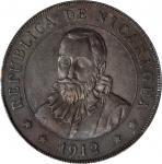 NICARAGUA. Cordoba, 1912-H. Heaton Mint. PCGS AU-50.