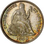 1869 Liberty Seated Dime. Proof-65+ (PCGS). CAC.