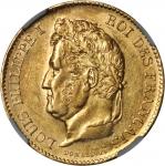 FRANCE. 40 Franc, 1834-L. Bayonne Mint. NGC MS-61.