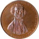 1799 (ca. 1862) Ugly Head Medal. By J.B. Gardiner. Musante GW-715, Baker-89A. Copper. MS-64 BN (PCGS