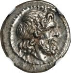 ROMAN REPUBLIC. Anonymous. AR Victoriatus (3.29 gms), Rome Mint, ca. 211-208 B.C. NGC MS, Strike: 4/