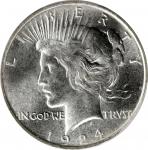 1924 Peace Silver Dollar. MS-66+ (PCGS). CAC.